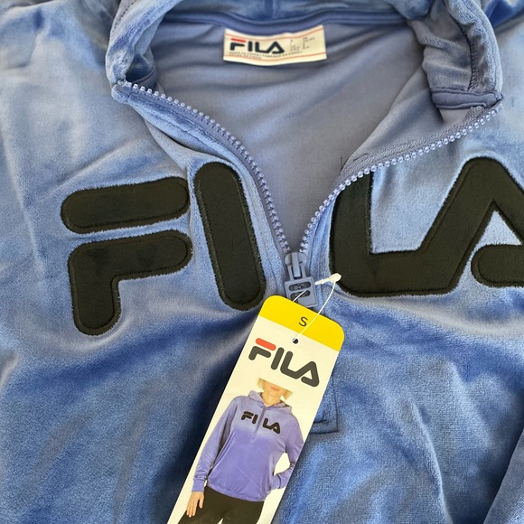 Fila Womens Velour Quarter Zip Hoodie - Picture 6 of 9